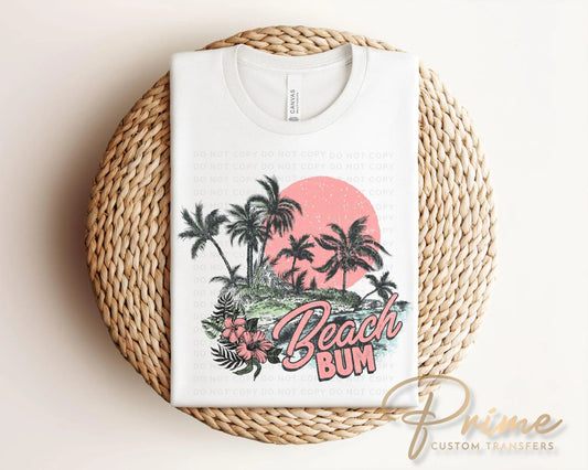 Summer Vibes DTF Transfers, Ready to Press, T-shirt Transfers, Heat Transfer, Direct to Film, Palm Trees, Summer Time, Vacation, Beach Bum