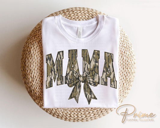 Mother's Day DTF Transfer, Ready to Press, T-shirt Transfer, Heat Transfer, Direct to Film, Hunting Mama Camo, Trendy Aesthetic, Camouflage