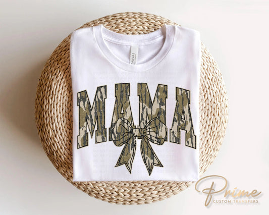 Mother's Day DTF Transfer, Ready to Press, T-shirt Transfer, Heat Transfer, Direct to Film, Hunting Mama Camo, Trendy Aesthetic, Camouflage