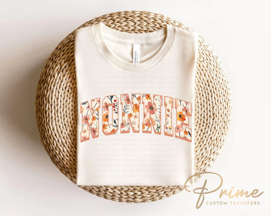 Mother's Day DTF Transfers, Ready to Press, T-shirt Transfers, Heat Transfer, Direct to Film, Gift for Grandma, Flowers, Boho, Floral Nonnie