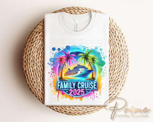 Family Cruise DTF Transfer, Ready to Press, T-shirt Transfer, Heat Transfer, Direct to Film, Trip, Vacation, Matching, Fun Memories, 2025
