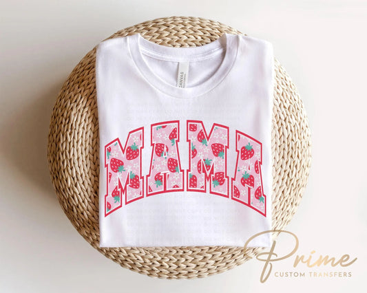 Mother's Day DTF Transfers, Ready to Press, T-shirt Transfers, Heat Transfer, Direct to Film, Berry, Spring, Boho Floral, Strawberry Mama