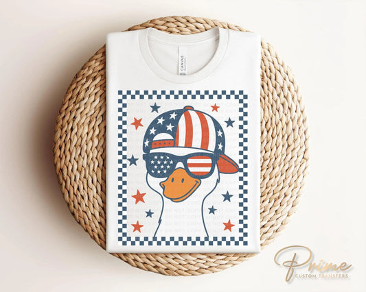 Boy Silly Goose, DTF Transfers, Ready to Press, T-shirt Transfers, Heat Transfer, Direct to Film, 4th of July Kids Patriotic Shirt, Summer