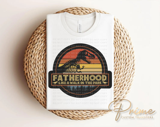 Father's Day DTF Transfer, Ready to Press, T-shirt Transfers, Heat Transfer, Direct to Film, Gift for Dad, Fatherhood, Dinosaur, Funny Shirt