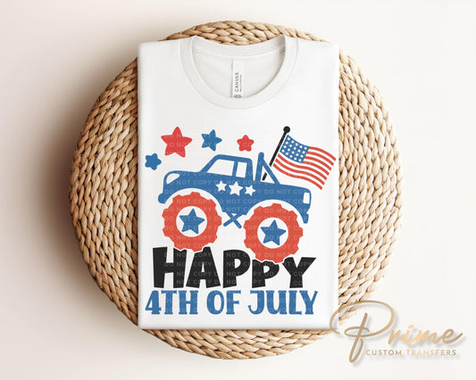 4th of July DTF Transfers, Ready to Press, T-shirt Transfers, Heat Transfer, Direct to Film, Memorial Day, American Boy, Patriotic Tractor