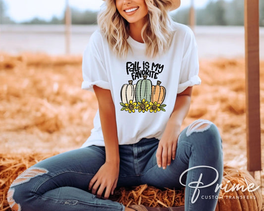 Fall DTF Transfer, Ready to Press, Sublimation Transfer, Heat Transfer, Direct to Film, Autumn, Doodle, Pumpkin Patch, Sunflowers, Colorful