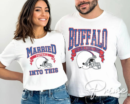 New York Football DTF Transfers, Ready to Press, T-shirt Transfers, Heat Transfer, Direct to Film, Sports, Wife Matching, Married Into This