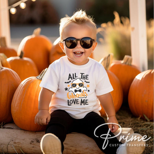 All The Ghouls Love Me DTF Transfer, Ready to Press, T-shirt Transfer, Heat Transfer, Direct to Film, Fall, Autumn, Boy Ghost, Baby Boy