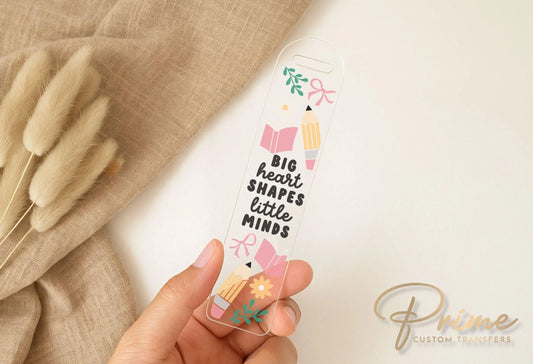 Teacher UV DTF Bookmark Sticker, Ready to Apply, No Heat, Permanent Adhesive, Waterproof, Teacher Appreciation Gift, Back to School