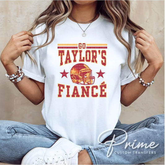 Go Taylor's Fiancé DTF Transfer, Ready to Press, T-shirt Transfer, Heat Transfer, Direct to Film, Football Shirt Decal, Game Day, Trendy