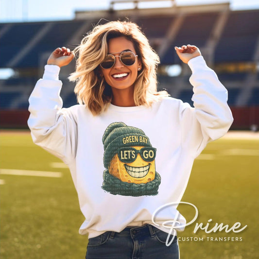 Green Bay Wisconsin Football DTF Transfer, Ready to Press, T-shirt Transfer, Heat Transfer, Direct to Film, Sports Team Apparel, Cheese