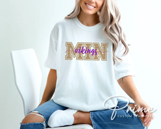 Minnesota Football DTF Transfers, Ready to Press, T-shirt Transfers, Heat Transfer, Direct to Film, Game Day Shirt, Faux Glitter