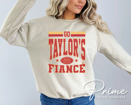 Go Taylor's Fiancé DTF Transfer, Ready to Press, T-shirt Transfer, Heat Transfer, Direct to Film, Football Shirt Decal, Game Day, Trendy