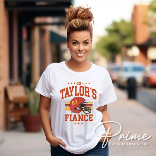 Go Taylor's Fiancé DTF Transfer, Ready to Press, T-shirt Transfer, Heat Transfer, Direct to Film, Football Shirt Decal, Game Day, Trendy
