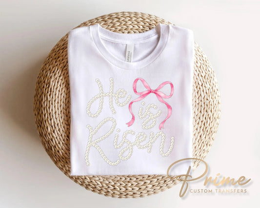 He Is Risen Easter DTF Transfer, Christian T-shirt Design