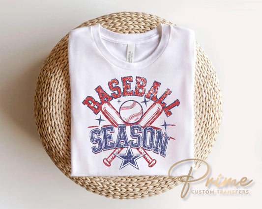 Retro Baseball Season DTF Transfer | Ready to Press, Sports Mom Tshirt Design