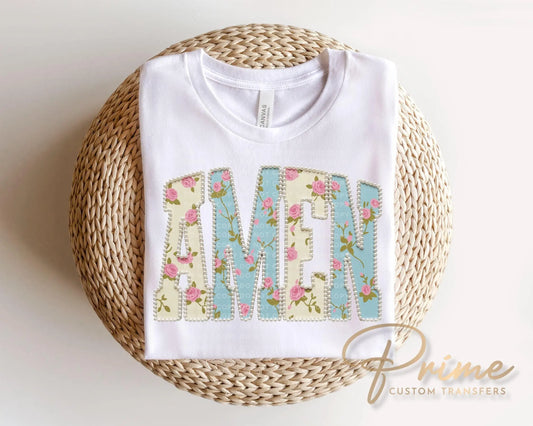 Coquette Amen DTF Transfer | Ready to Press, Christian Easter T-shirt Design