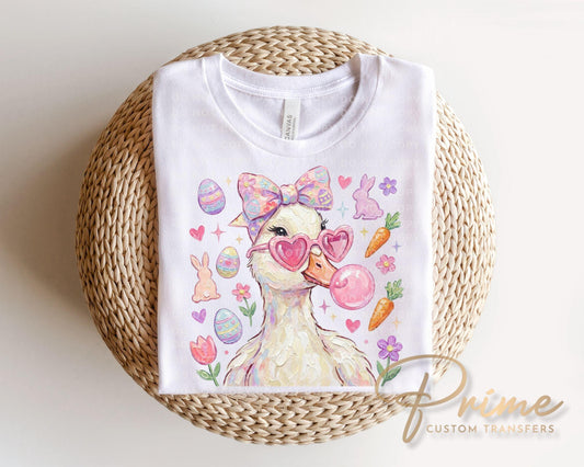 Coquette Easter Goose DTF Transfer, Ready to Press, Tshirt Design