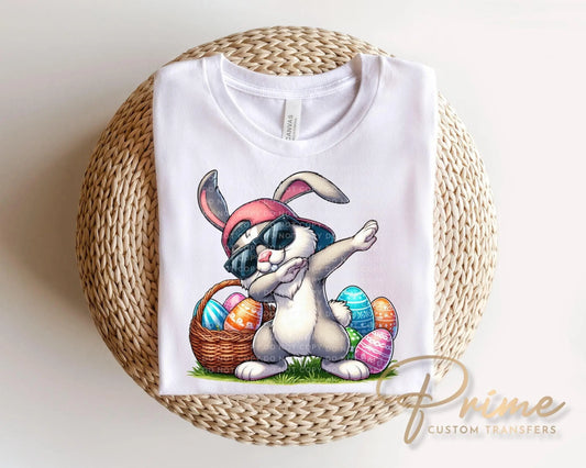 Easter Bunny DTF Transfer, Ready to Press, Kids Easter Tshirt Design