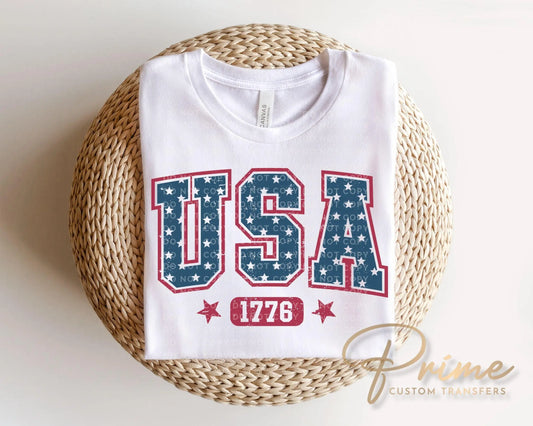 USA 1776 DTF Transfer, Ready to Press, 4th of July Tshirt Design