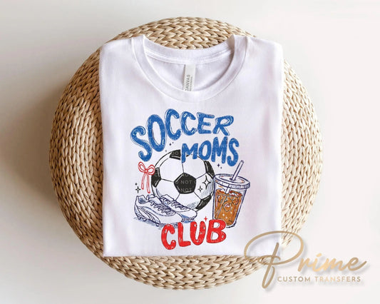 Soccer Moms Club DTF Transfer, Ready to Press, Game Day T-shirt Design