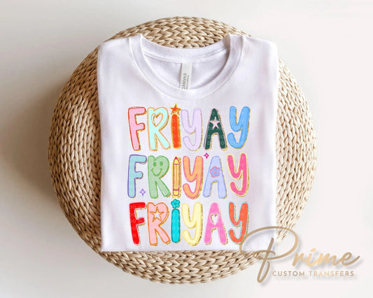 Friyay DTF transfer, Back to School Tshirt, Teacher Appreciation Gift