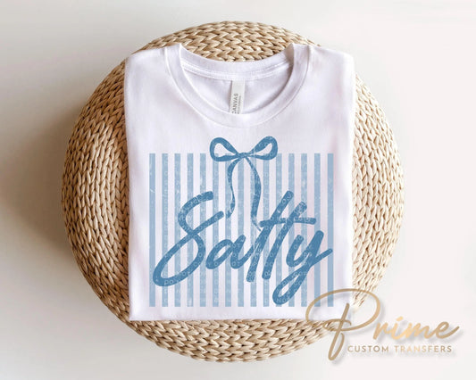 Coquette Salty DTF Transfer, Ready to Press, Sarcastic Beach T-shirt Design
