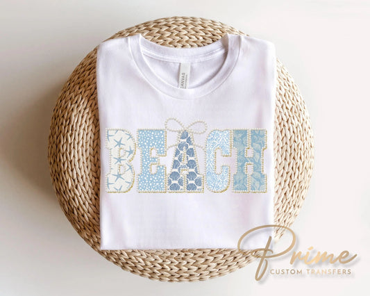 Coquette Beach Pearl DTF Transfer, Vacation T-Shirt Design