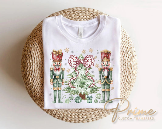 Watercolor Nutcracker DTF Transfer, Ready to Press, Trendy Christmas Tshirt Design