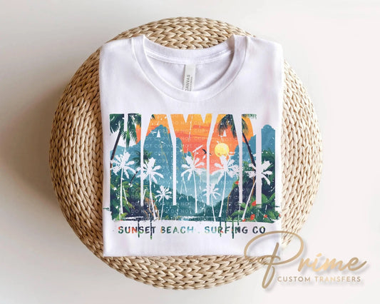 Hawaii DTF Transfer, Ready to Press, Summer Family Vacation T-shirt Design