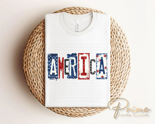 America 250th Anniversary DTF Transfer, Ready to Press, 4th of July Tshirt Design