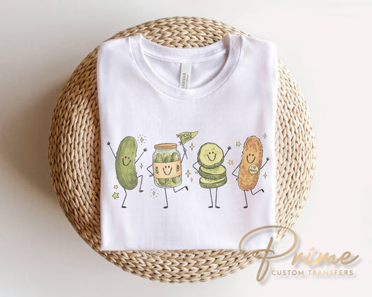 Happy Pickle Doodles DTF Transfer, Ready to Press, Funny T-shirt Design