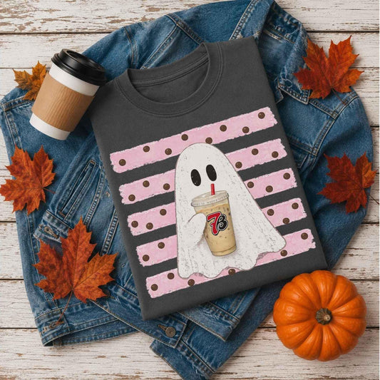 Coffee Ghost Halloween DTF Transfers, Spooky Season, Coffee Lover Fall Shirt Design
