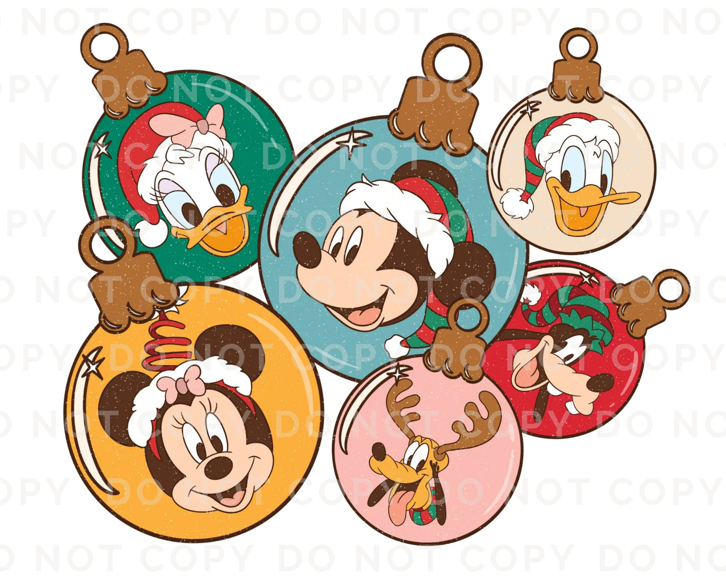 Mickey and Friends Ornaments DTF Transfer