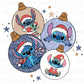 Stitch Christmas Ornaments DTF Transfer