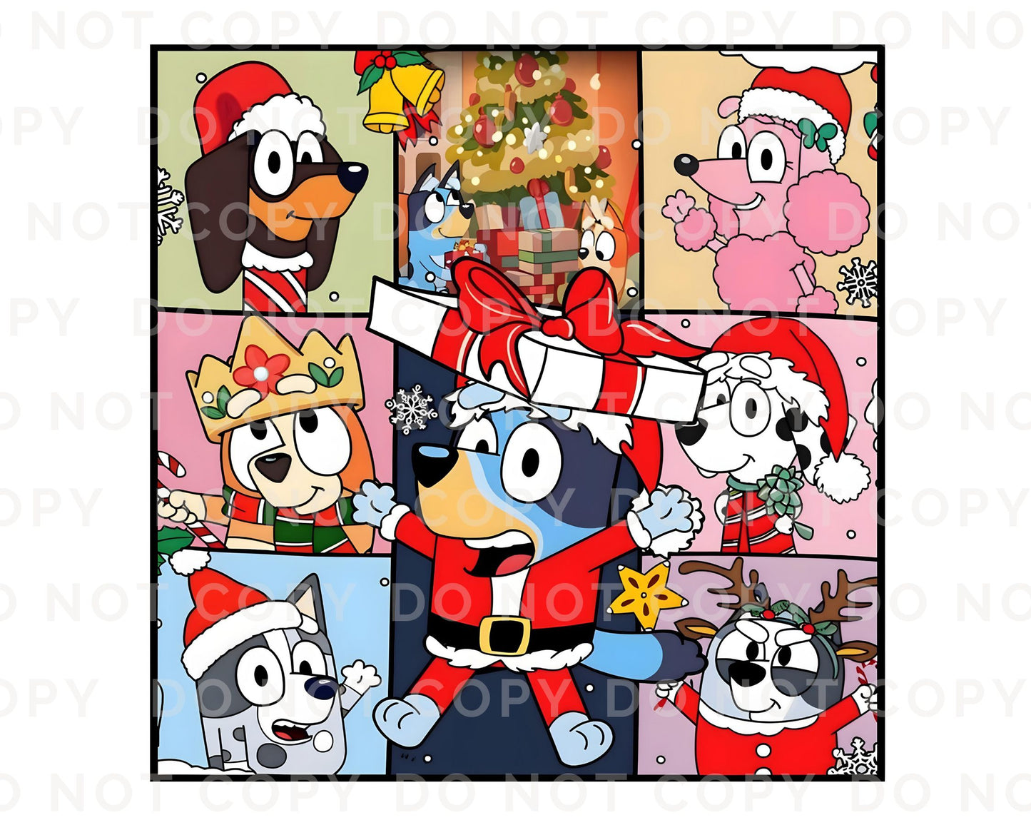 Bluey and Friends Christmas - DTF Transfer