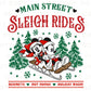 Main Street Sleigh Rides,  Mickey and Minnie,  DTF Transfer