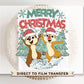 Chip and Dale Merry Christmas DTF Transfer