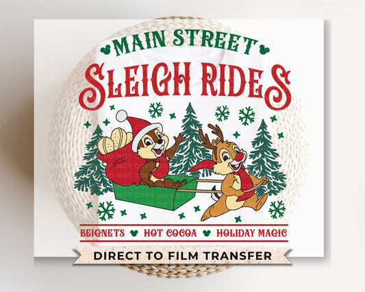 Main Street Christmas - Chip and Dale - DTF Transfer