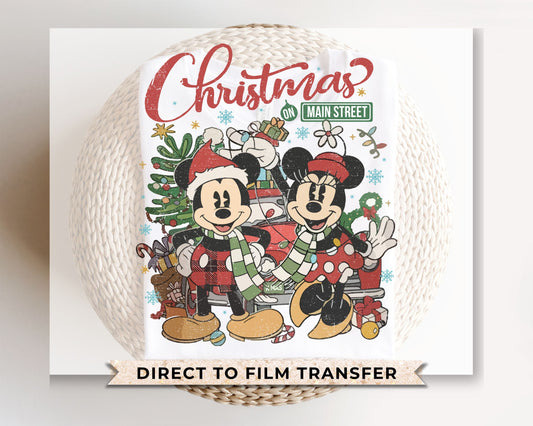 Vintage Disney Christmas On Main Street - DTF Transfer