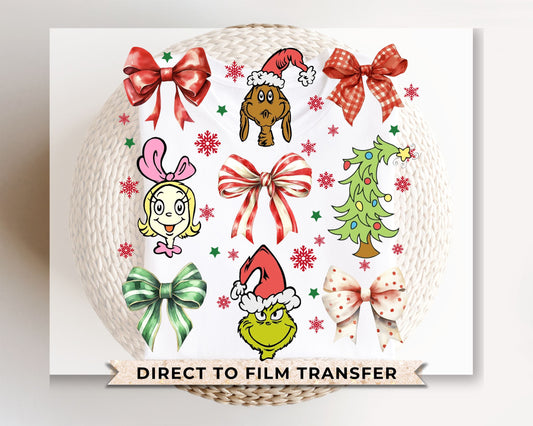 Grinch Coquette DTF Transfer