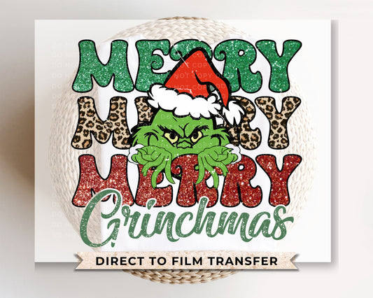 Merry Grinchmas DTF Transfer