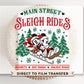 Main Street Sleigh Rides,  Mickey and Minnie,  DTF Transfer