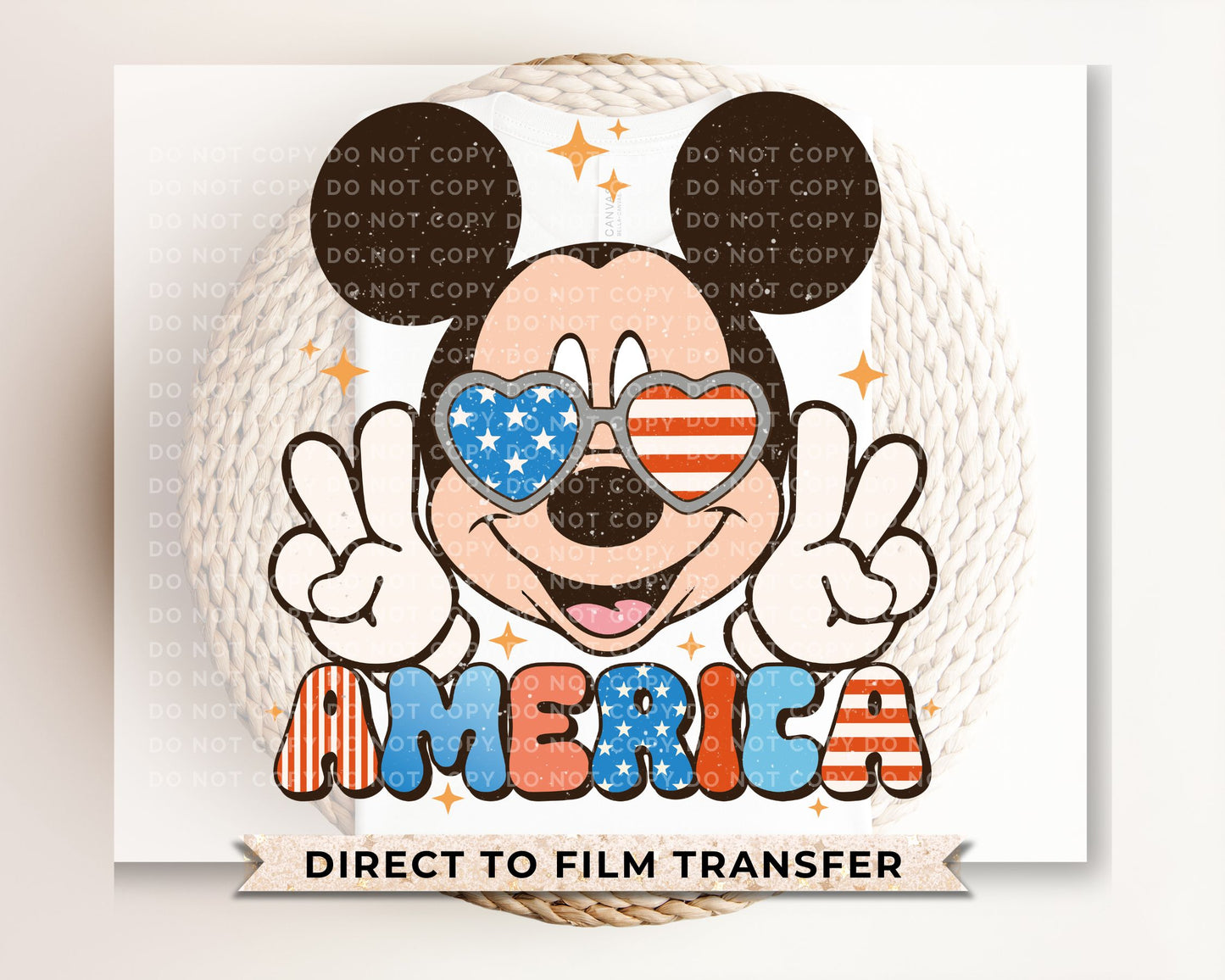 Mickey Mouse 4th of July DTF Transfer