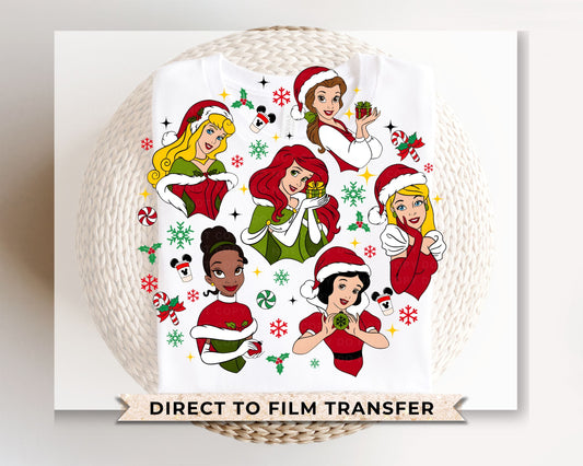 Christmas Princesses DTF Transfer