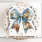 Nativity Coquette Christmas Bow DTF Transfer