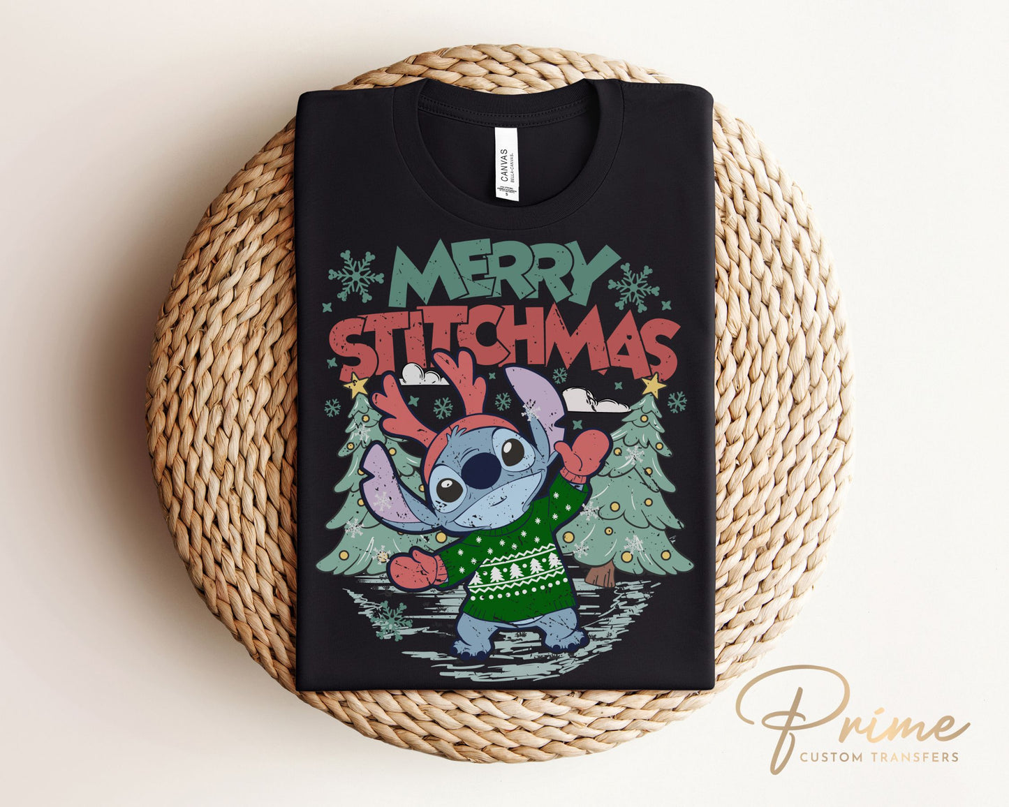 Merry Stitchmas Lilo and Stitch DTF Transfer