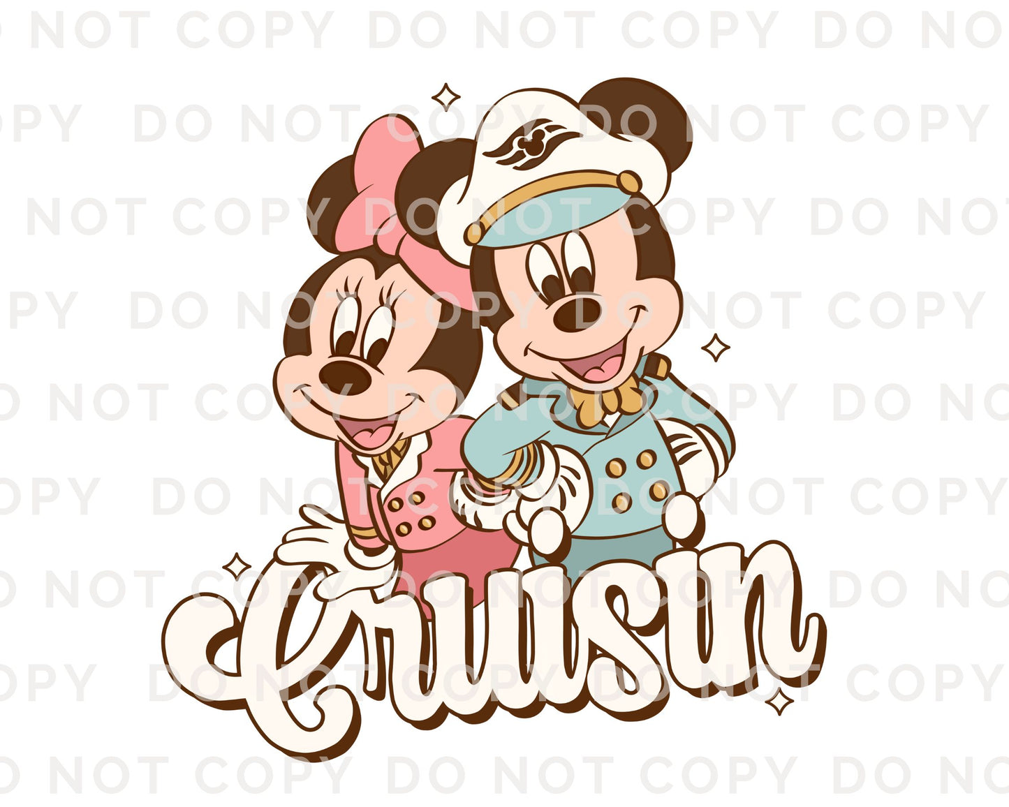 Mickey and Minnie Cruise DTF Transfer