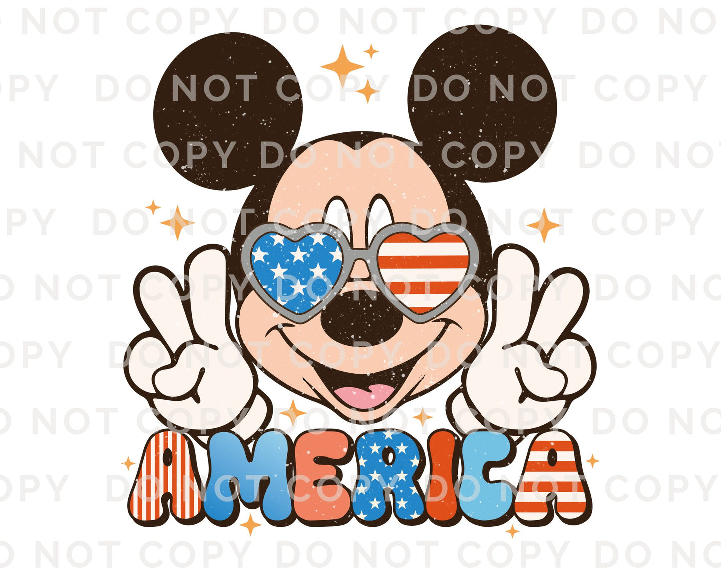 Mickey Mouse 4th of July DTF Transfer