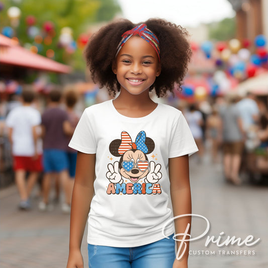 Minnie Mouse 4th of July dtf transfer